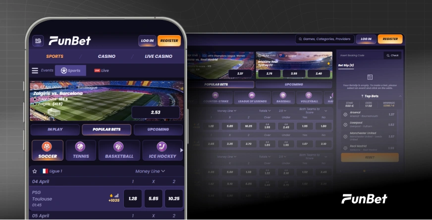 Capture d'écran de l'app Funbet Casino